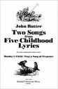 Two Songs from Five Childhood Lyrics SATB Choral Score cover